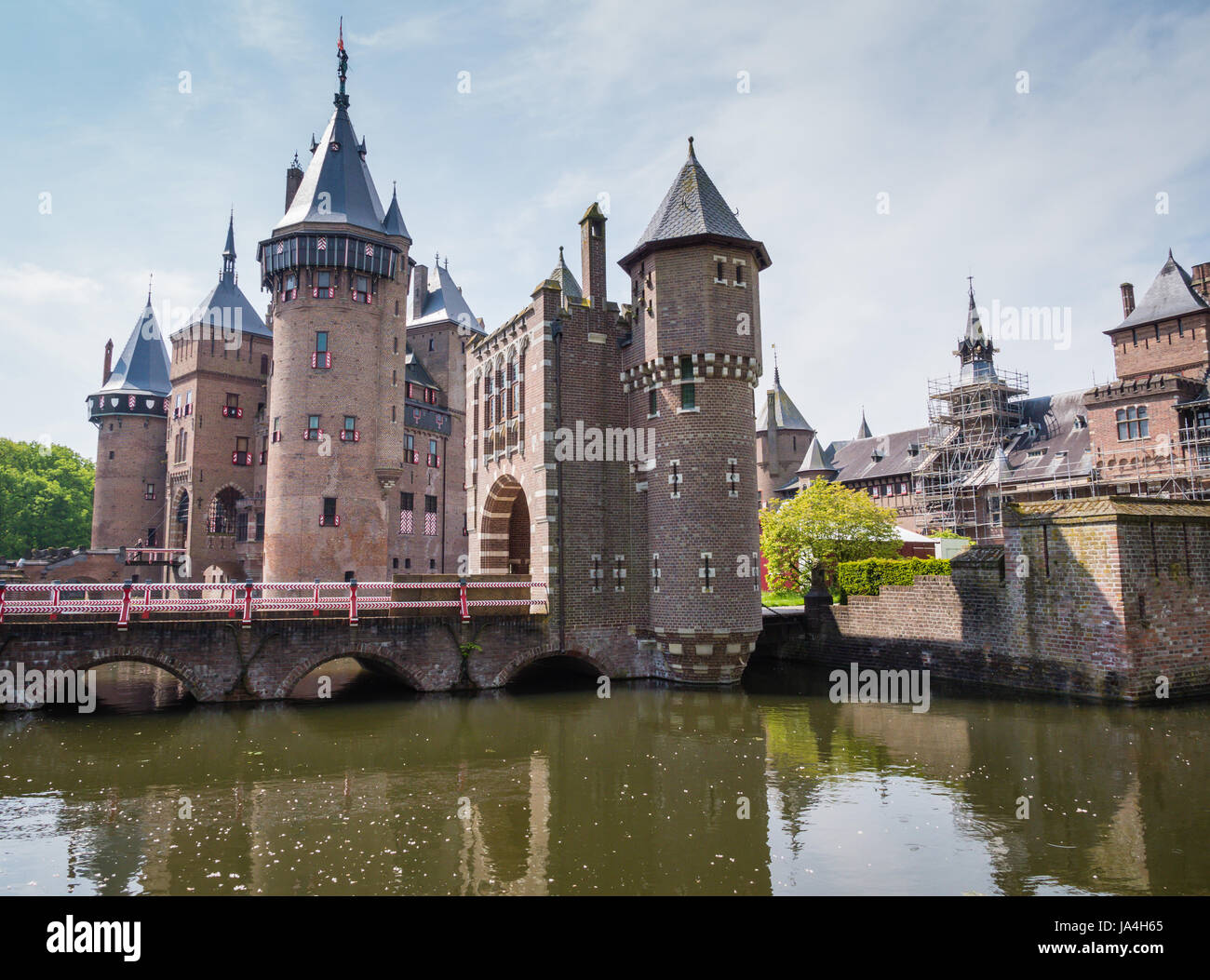 Hochburg, Holland, Niederlande, mittelalterliche Festung, Schloss, Burg, Graben Stockfoto