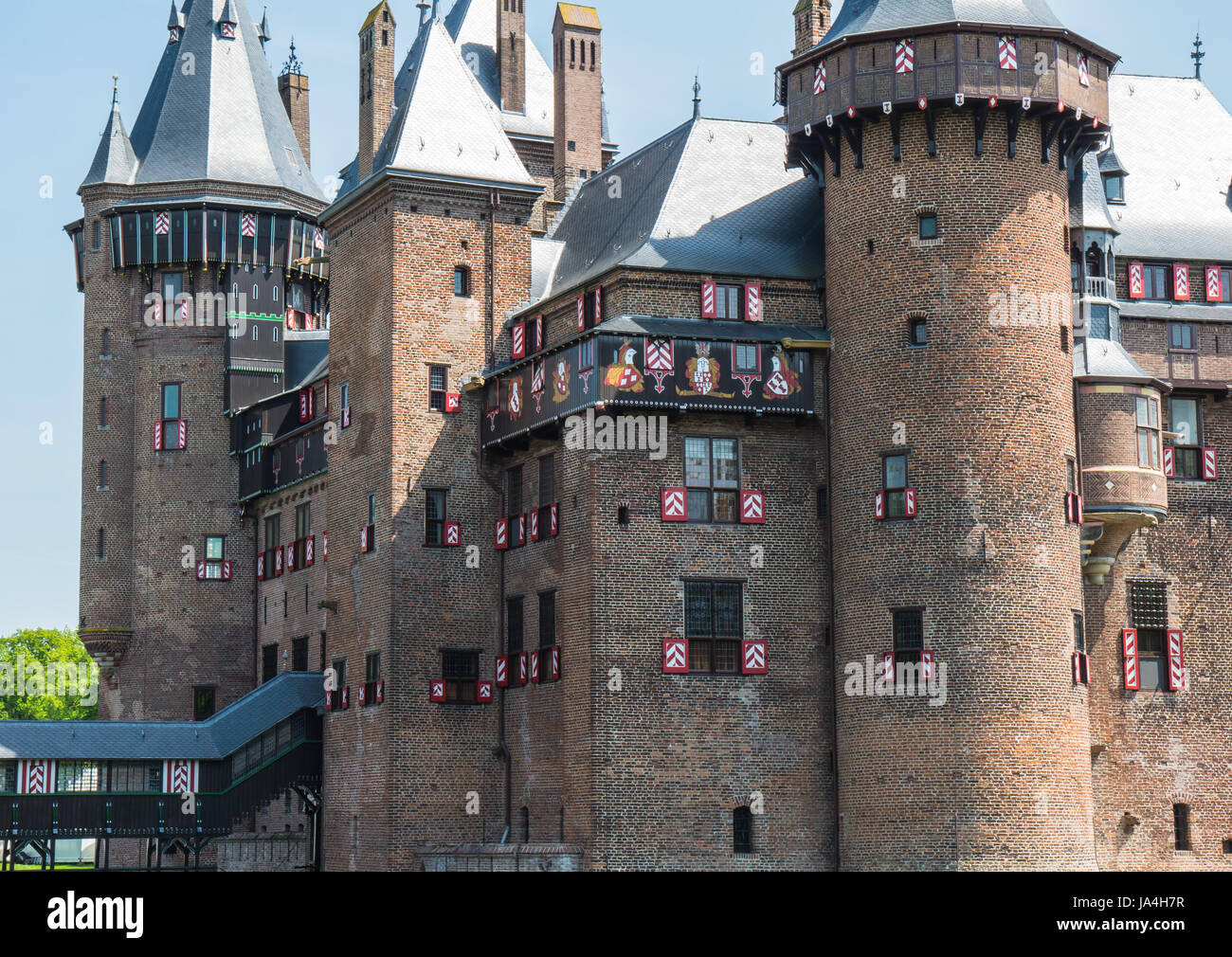 Hochburg, Holland, Niederlande, mittelalterliche Festung, Schloss, Burg, Graben Stockfoto