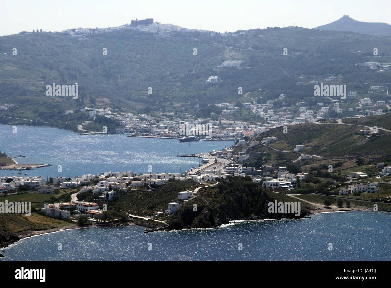 Christliche orthodoxe Karwoche, Ostern auf der griechischen Insel der Apokalypse (Patmos) – unbekannte Orte der Insel Stockfoto