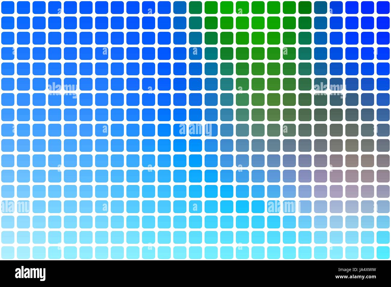 Blau grün rot Vektor abstrakte Mosaik Hintergrund mit abgerundeten Ecken quadratischen Fliesen in weiß Stock Vektor