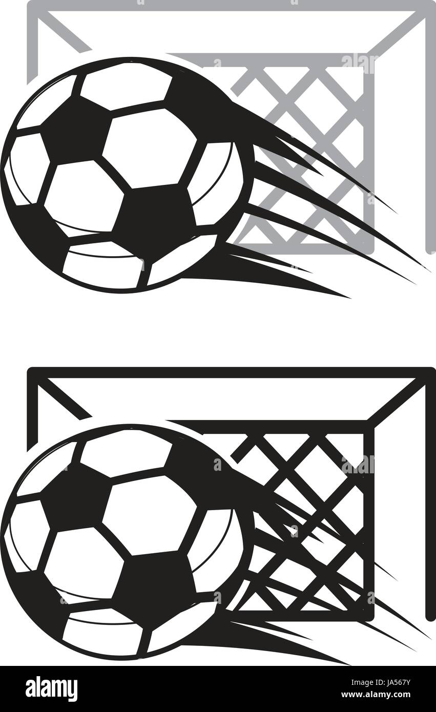 Fußball mit Torpfosten Symbol als EPS 10-Datei Stock Vektor