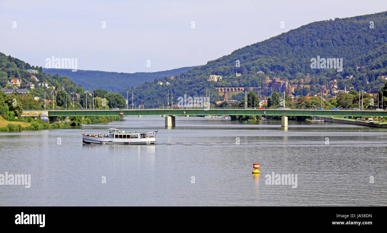 Brücke, Brücke, Altstadt, aktuellen Fluss, Fluss, Wasser, Segelboot, Stockfoto