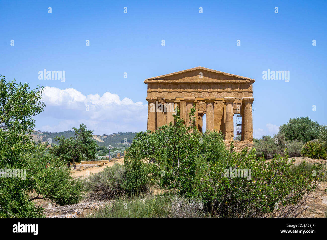 Tempel der Concordia in das Tal der Tempel - Agrigento, Sizilien, Italien Stockfoto