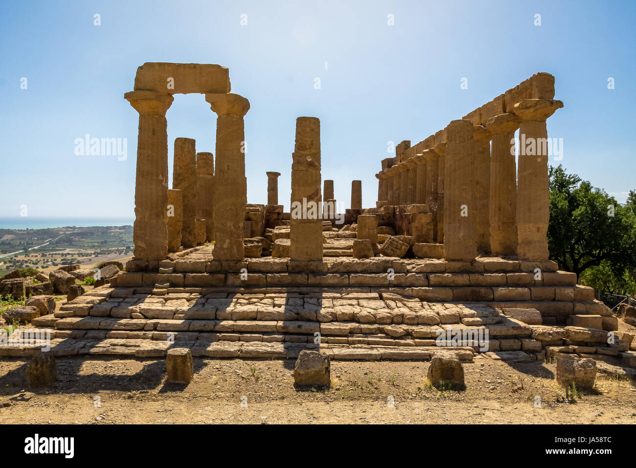 Tempel der Juno in das Tal der Tempel - Agrigento, Sizilien, Italien Stockfoto