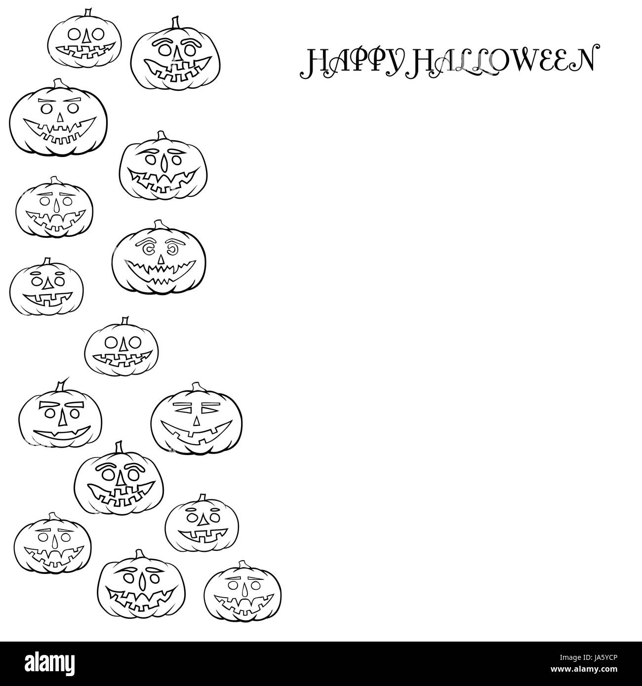 handgezeichnete Jack-o-Laterne Vektor Hintergrund Stock Vektor