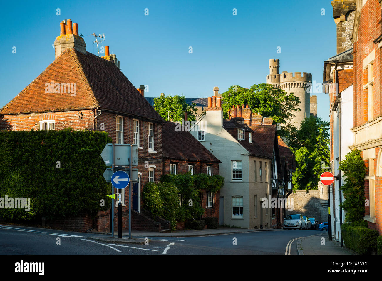 Frühling-Nachmittag in Arundel, East Sussex, England. Stockfoto