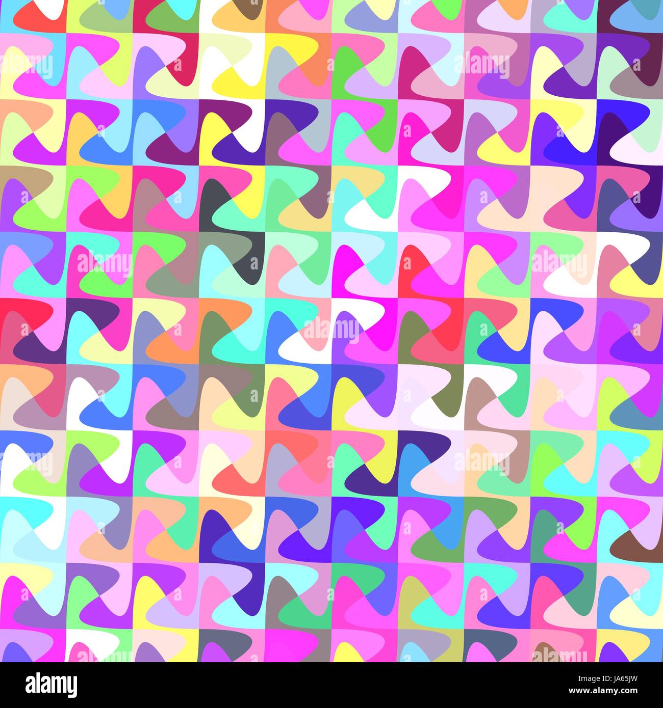 Multicolor geschwungene Muster Hintergrund Rätseldesign Stock Vektor