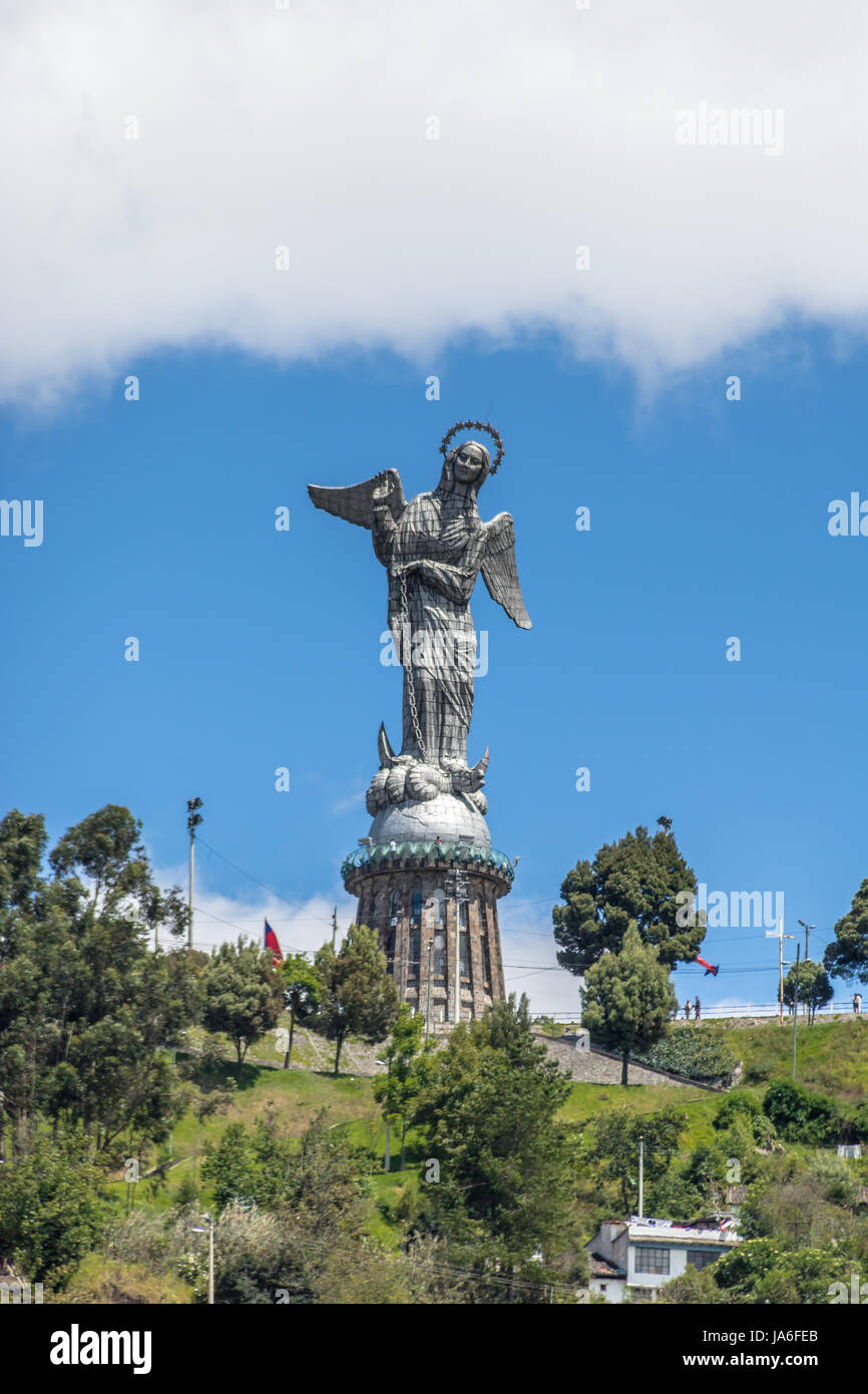 Jungfrau Maria Denkmal auf El Panecillo Hügel - Quito, Ecuador Stockfoto