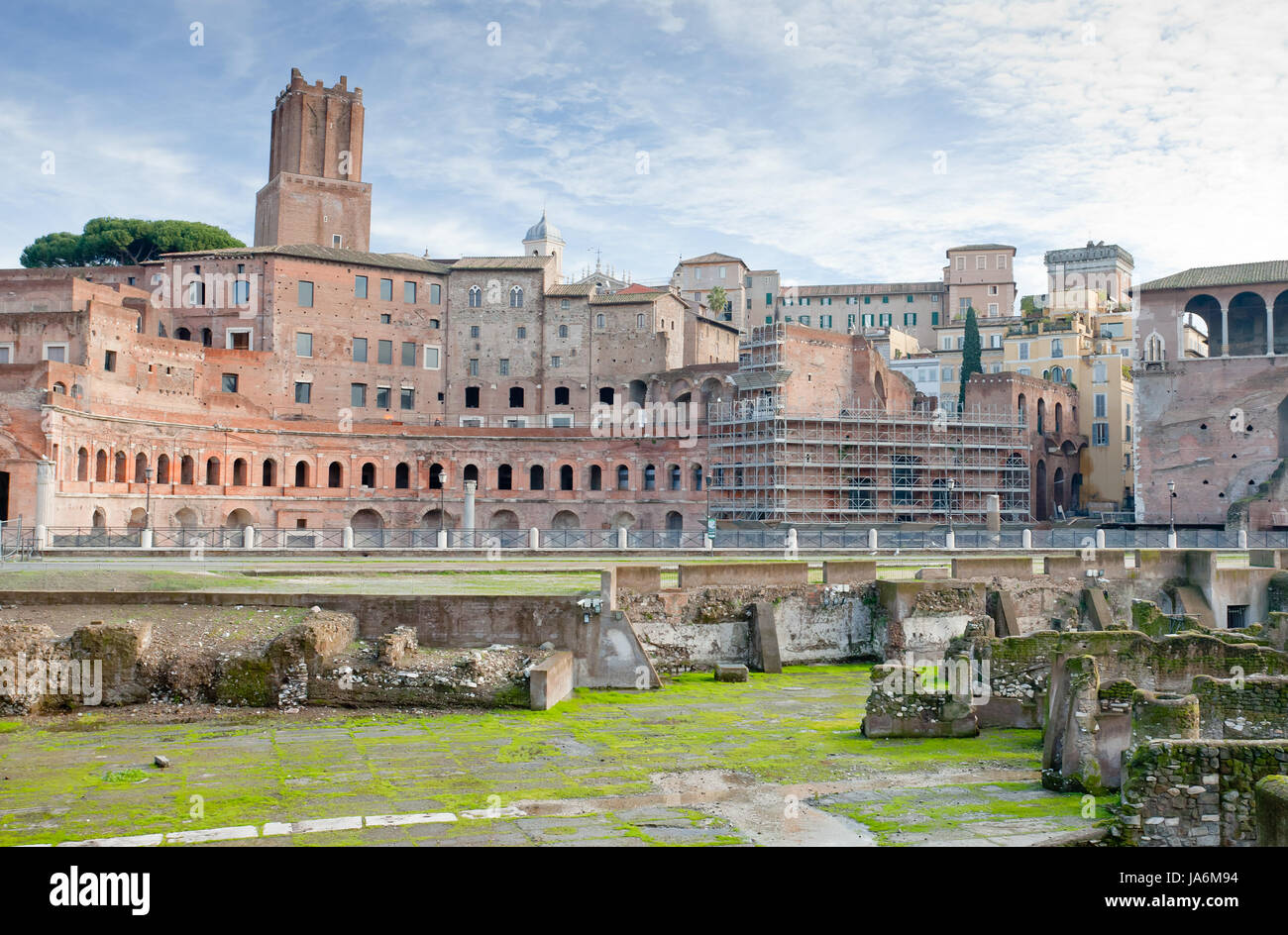 historisch, Stadt, Stadt, Denkmal, berühmt, Hill, Winter, antik, Rom, Roma, Stockfoto