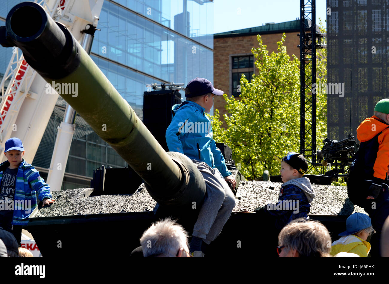 Militärparade In Helsinki 2017 Stockfoto