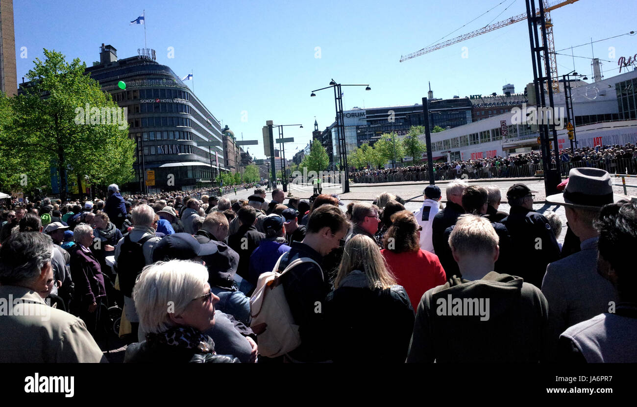 Militärparade In Helsinki 2017 Stockfoto