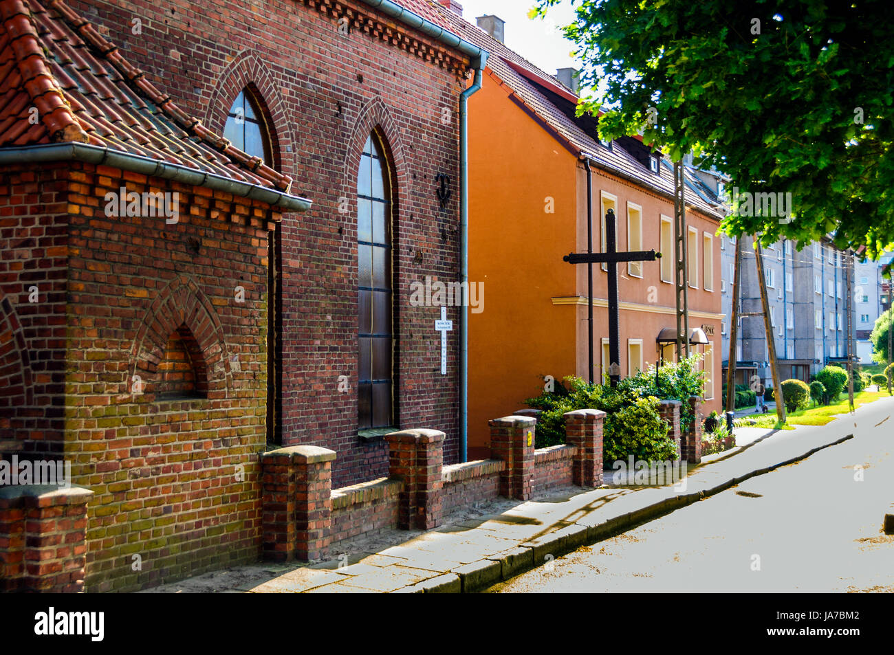 Kirche, Gotik, Pommern, Kirche, Stadt, Stadt, Gotik, Pommern, Wolin, Stockfoto