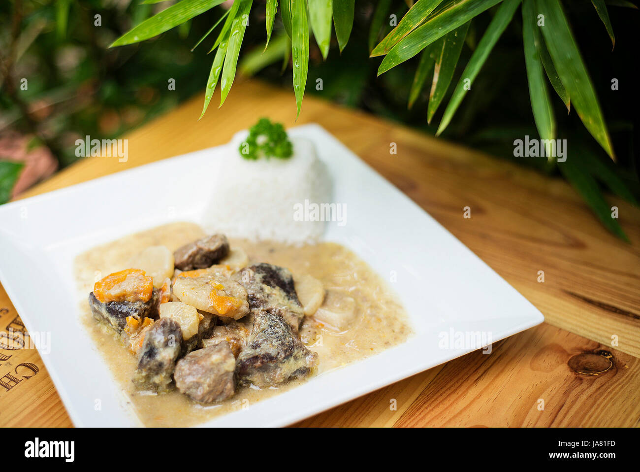 Schweinefleisch und Gemüse Eintopf-Gericht Stockfoto