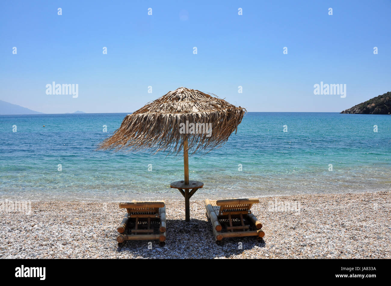Griechenland, Strand, Meer, Strand, Meer, Funkstille, Ruhe, Stille, Stockfoto