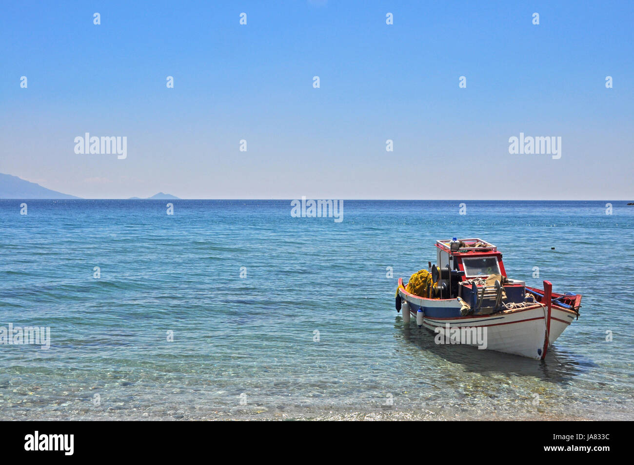Griechenland, Angeln, Boot, Salzwasser, Meer, Ozean, Wasser, Griechisch, Ruderboot, Stockfoto