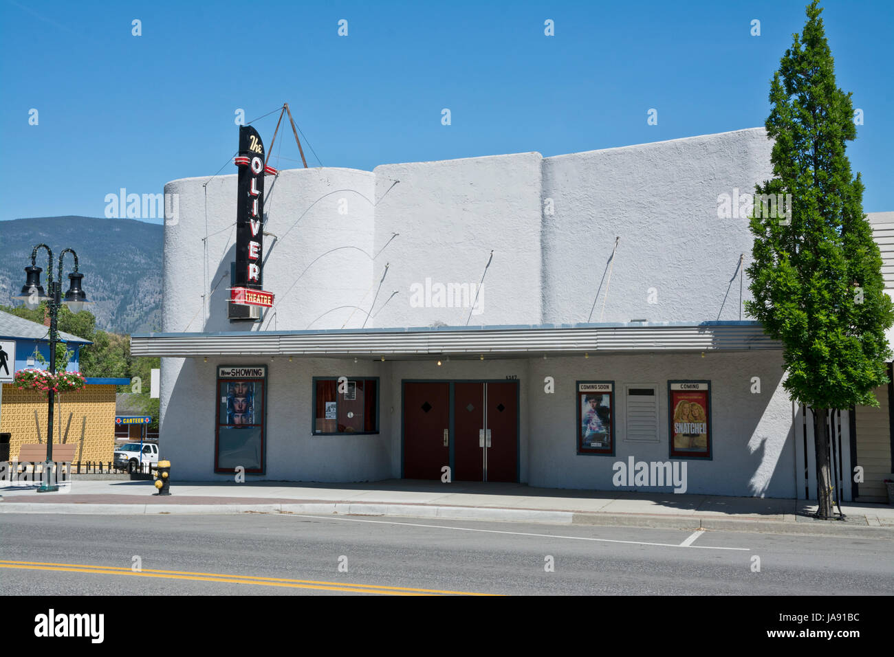 Kino in Oliver, BC, Kanada.  Kleinstadt-Kino. Stockfoto