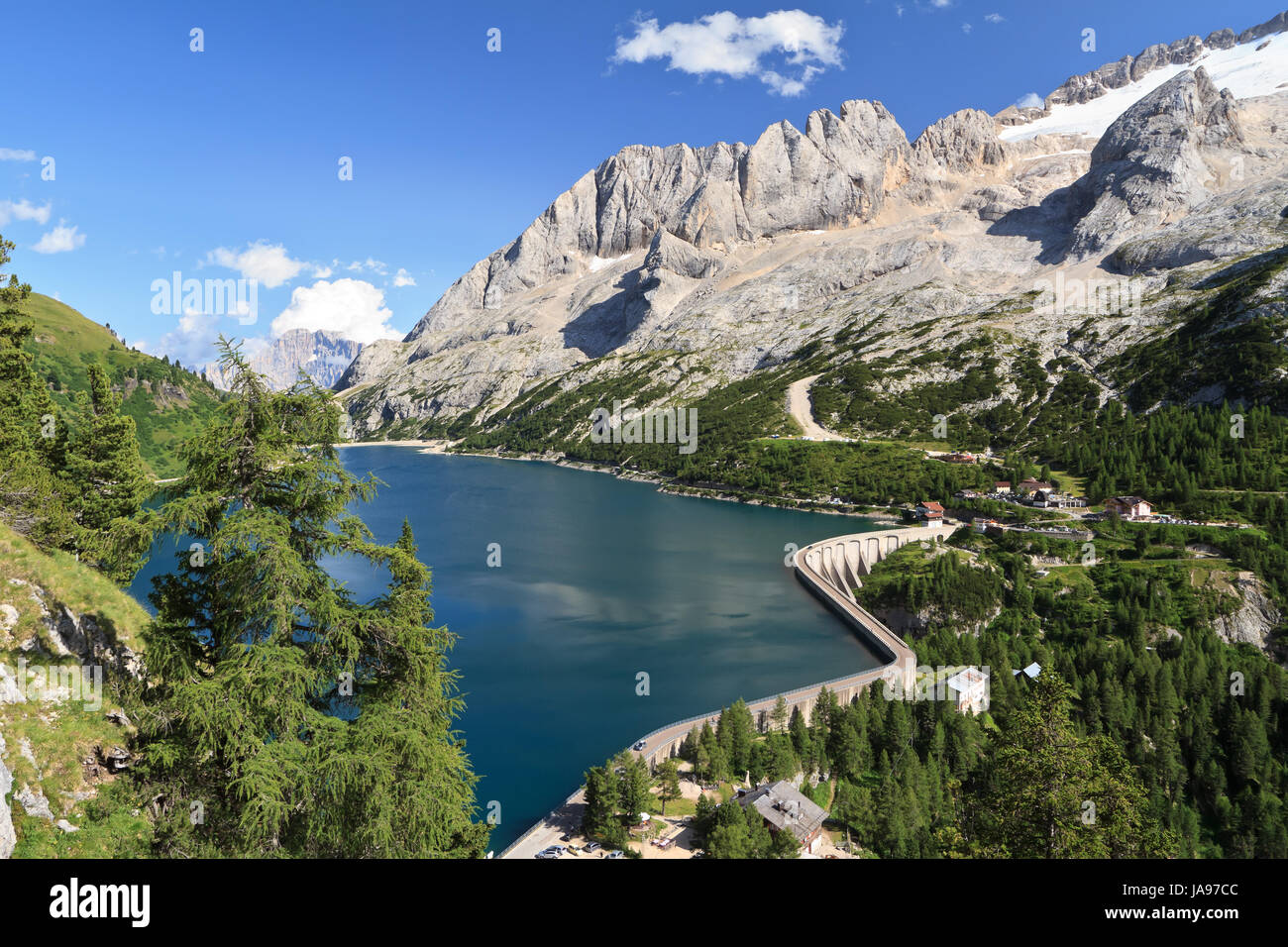 blau, schön, beauteously, hübsche, Baum, Holz, Tourismus, Reisen, Dolomiten, Stockfoto
