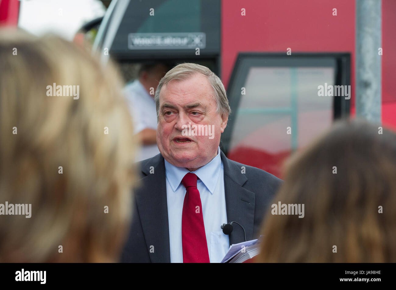 John Prescott (Herr Prescott) bei einer Labour-Kampagne-Kundgebung in Mansfield, Nottinghamshire Stockfoto