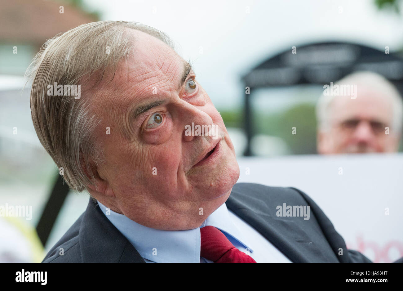 John Prescott (Herr Prescott) bei einer Labour-Kampagne-Kundgebung in Mansfield, Nottinghamshire Stockfoto