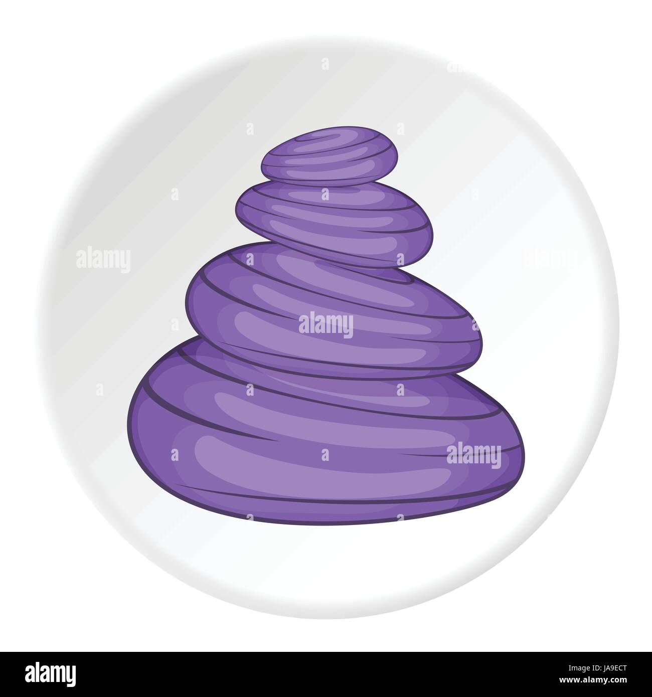 Steinen für Spa-Symbol, Cartoon-Stil Stock Vektor