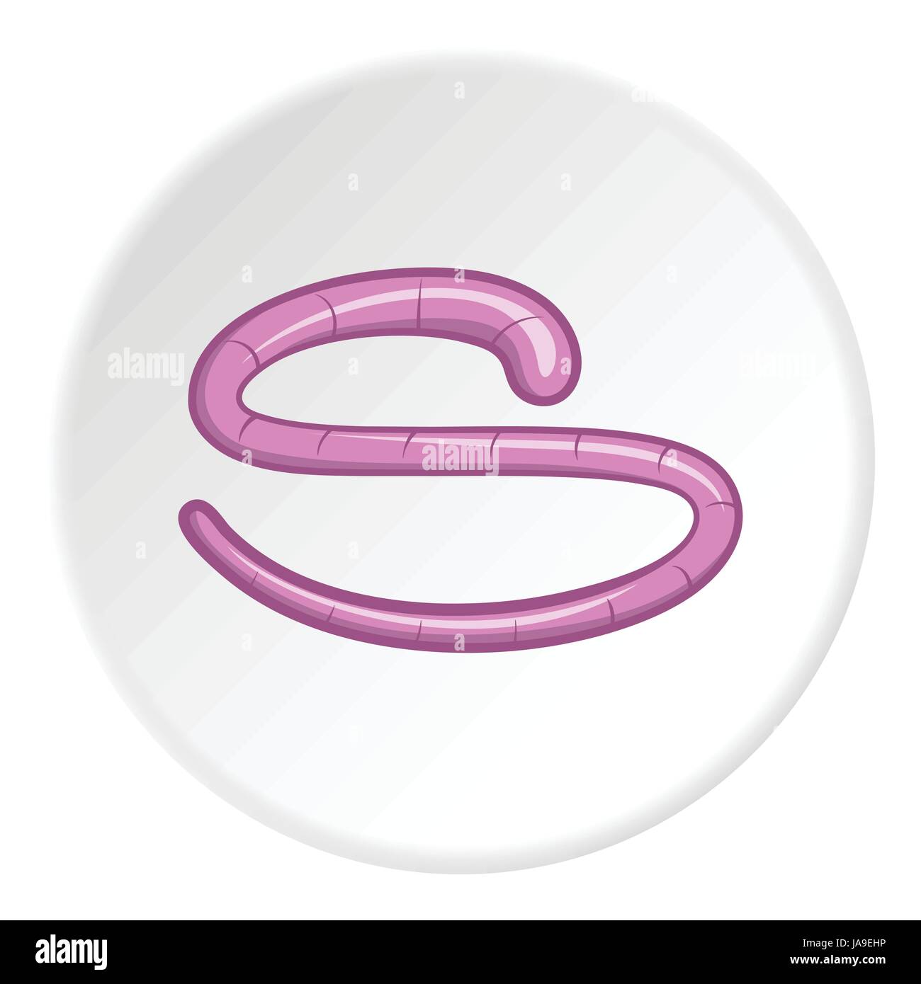 Helminth Symbol, CartoonStil Alamy