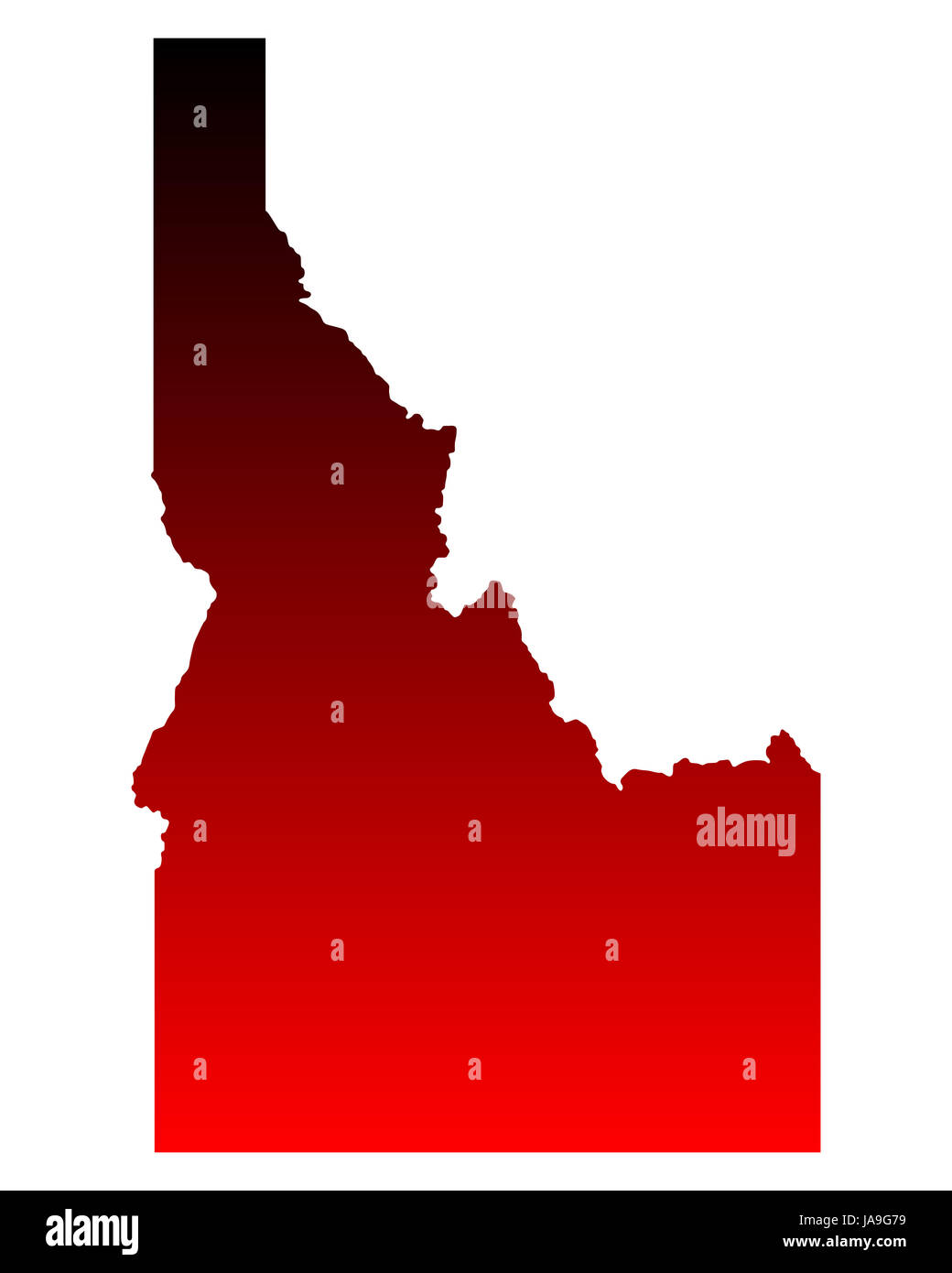 Karte von Idaho Stockfotografie Alamy