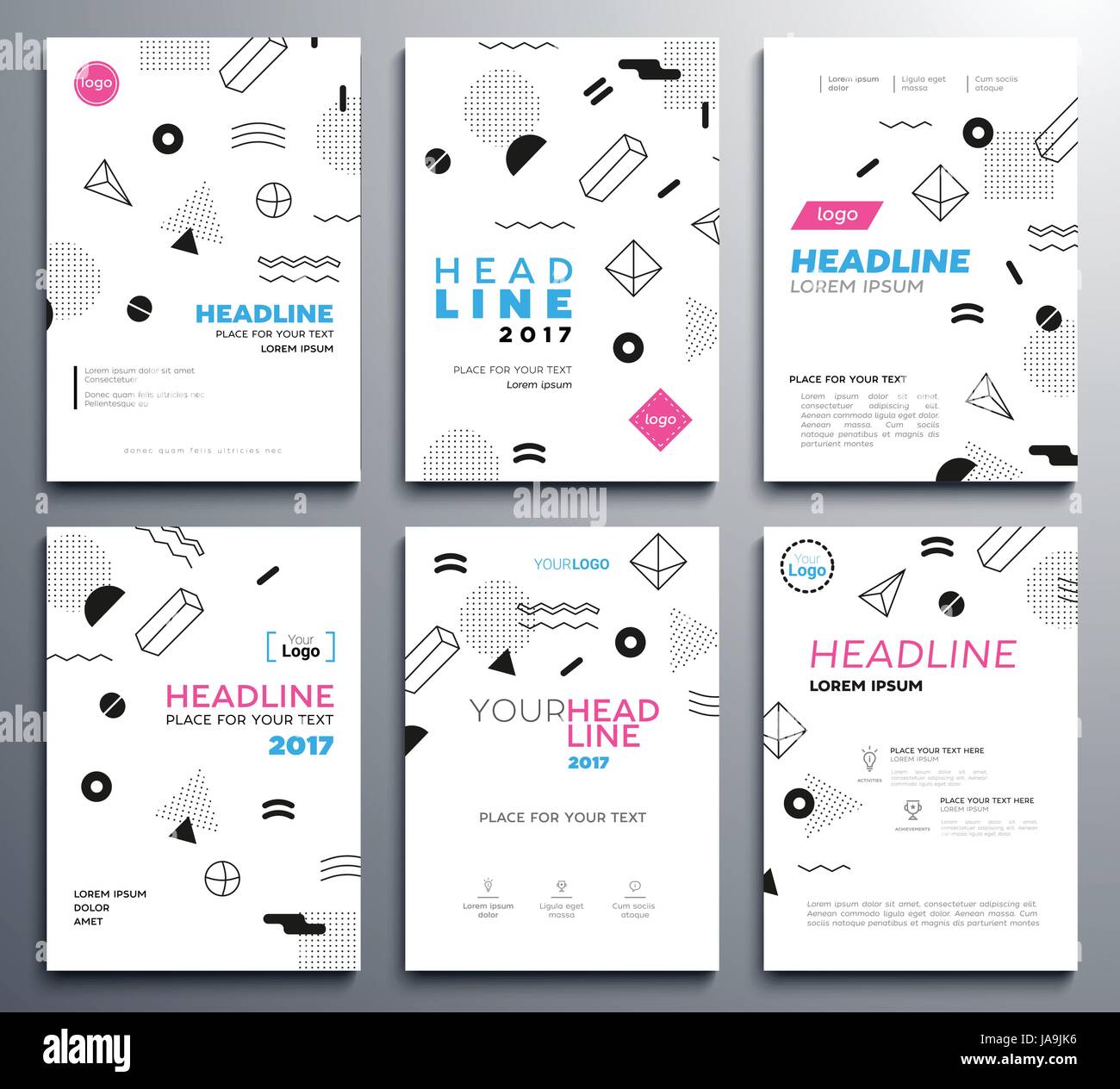 Präsentation-Broschüre-Abdeckungen - Seiten Vektor Vorlage set Stock Vektor