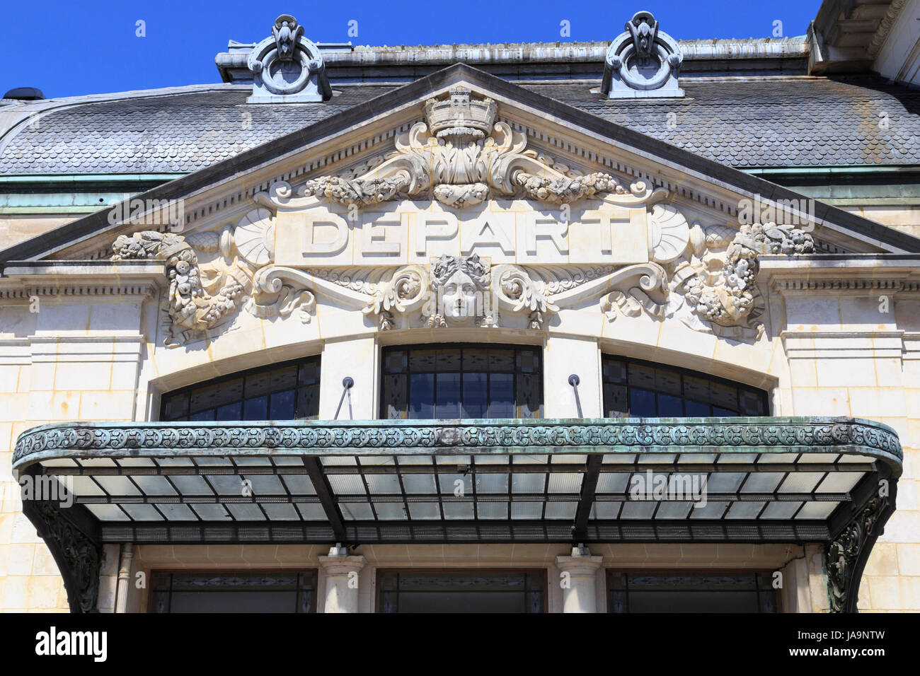 Frankreich, Haute Vienne, Limoges LIMOGES BENEDICTINS Bahnhof, Abfahrt Eingang Stockfoto