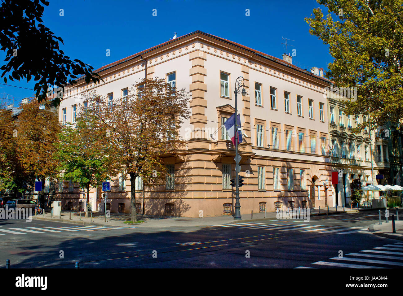 Frankreich, Kroatien, Botschaft, Diplomatie, Gebäude, geschützt, geschützte, Stadt, Stockfoto
