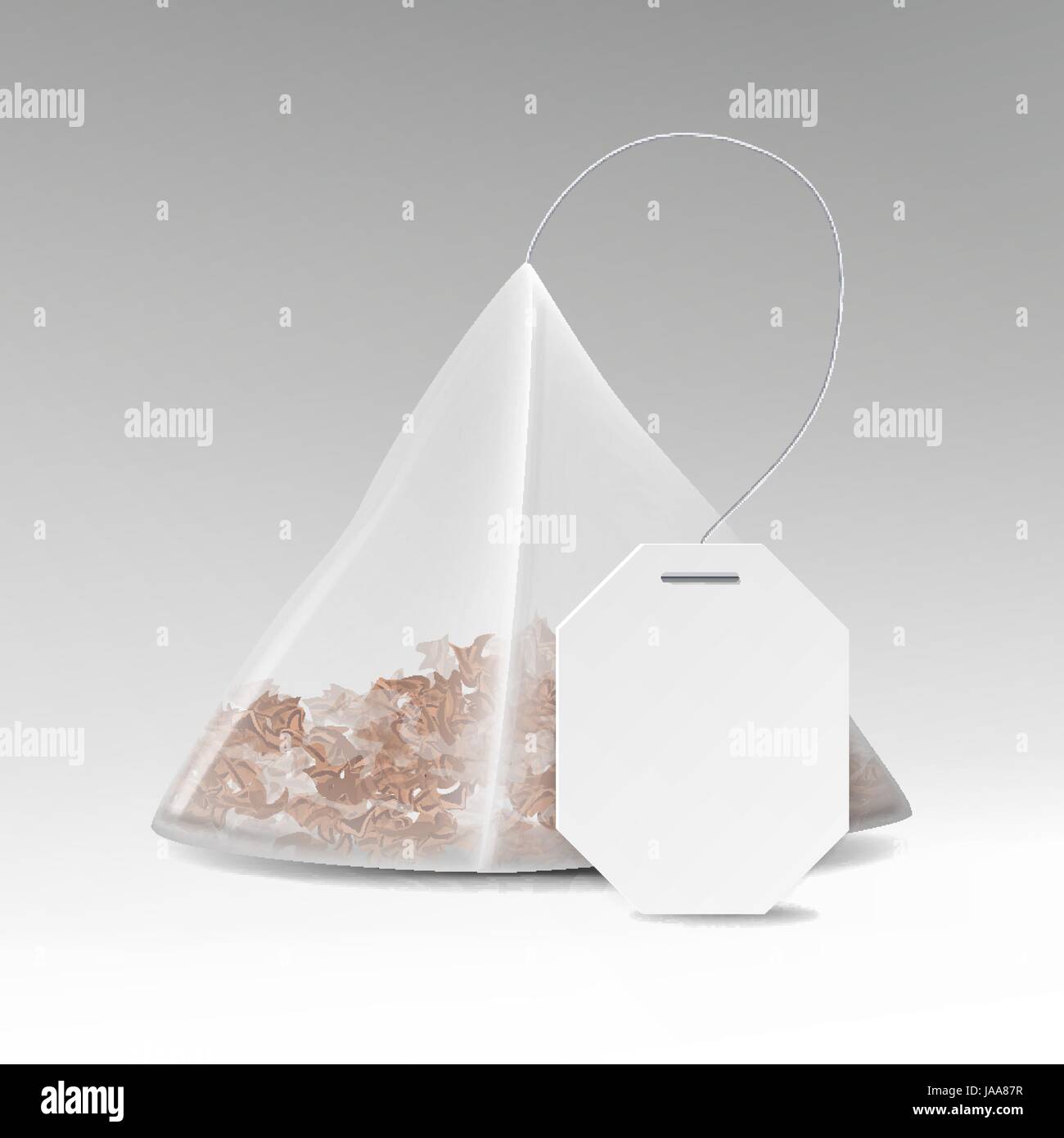 Pyramid Teebeutel Mock Up Mit Leeren Weissen Aufkleber Vektorgrafik Vorlage Fur Ihr Design Isolated On White Stock Vektorgrafik Alamy