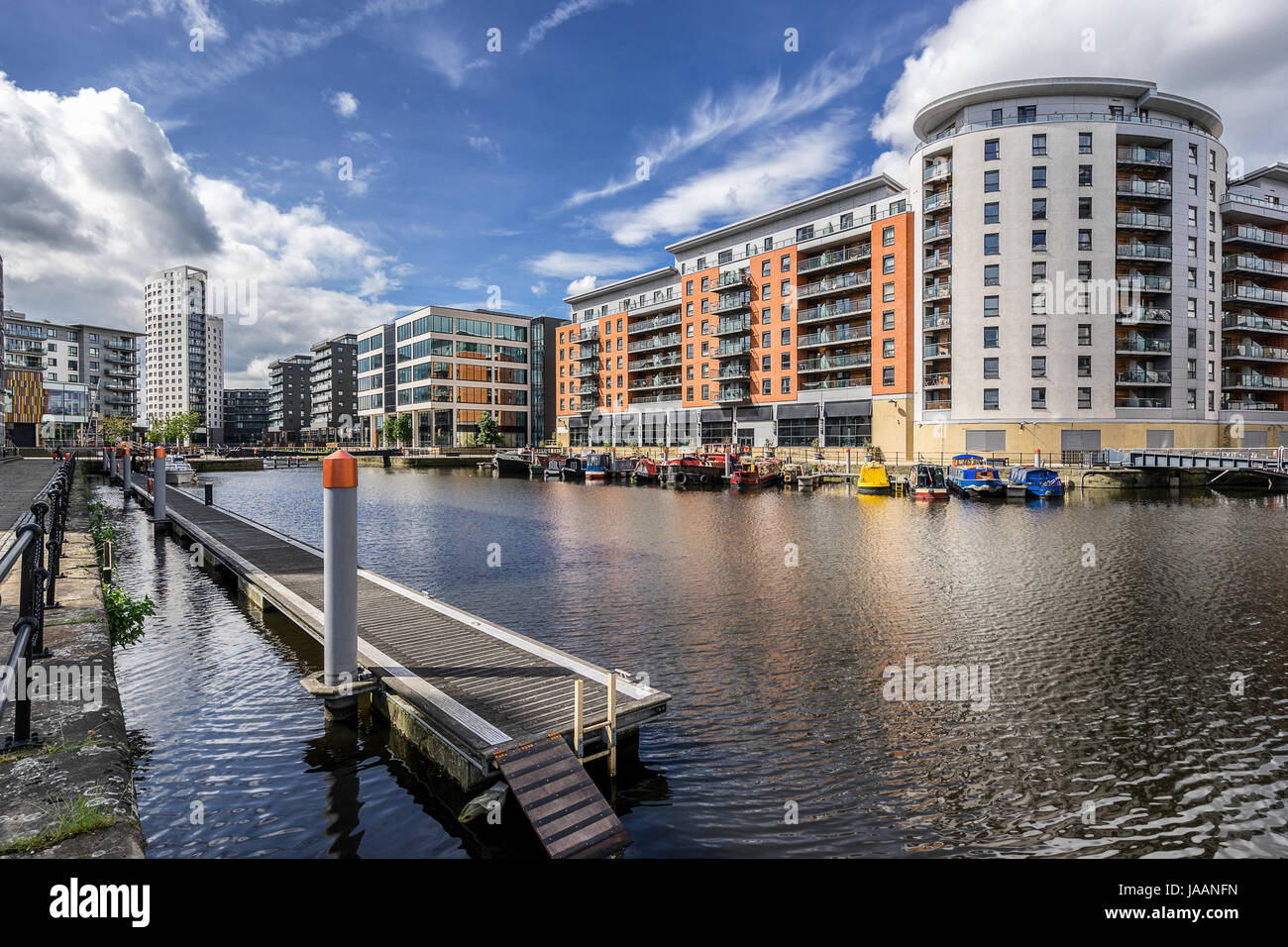 Leeds Dock früher Clarence Dock im Zentrum von Leeds Stockfoto