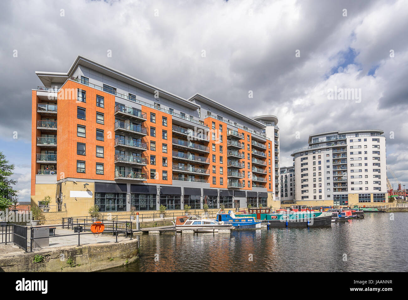 Leeds Dock früher Clarence Dock im Zentrum von Leeds Stockfoto