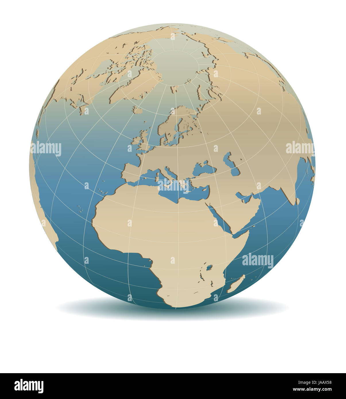 Retro-Style Europa globalen Welt, Elemente des Bildes von der NASA eingerichtet Stockfoto Retro-Style Europa globalen Welt, Elemente des Bildes von der NASA eingerichtet Stockfoto