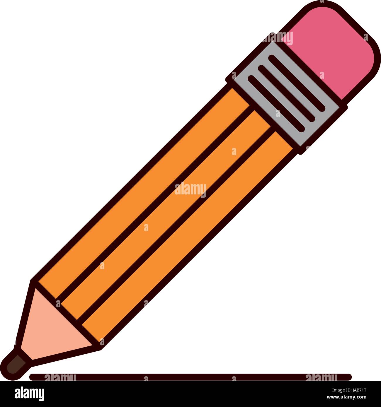 Farbe Skizze Silhouette Bleistift Mit Radiergummi Und Gezeichnete Linie Stock Vektorgrafik Alamy