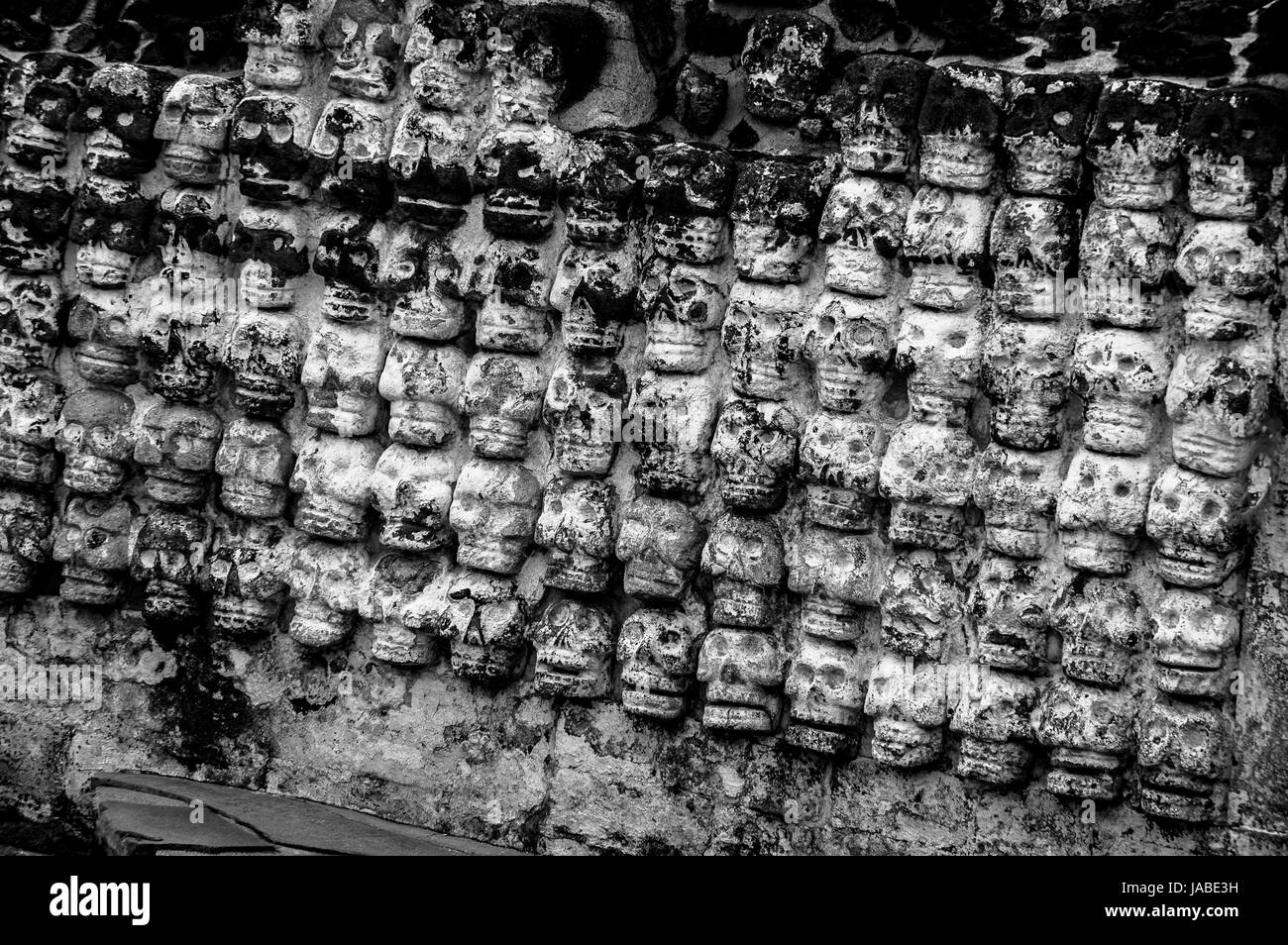 Die aztekische Ruinen des Templo Mayor, ein UNESCO-Weltkulturerbe, in Mexiko-Stadt Stockfoto