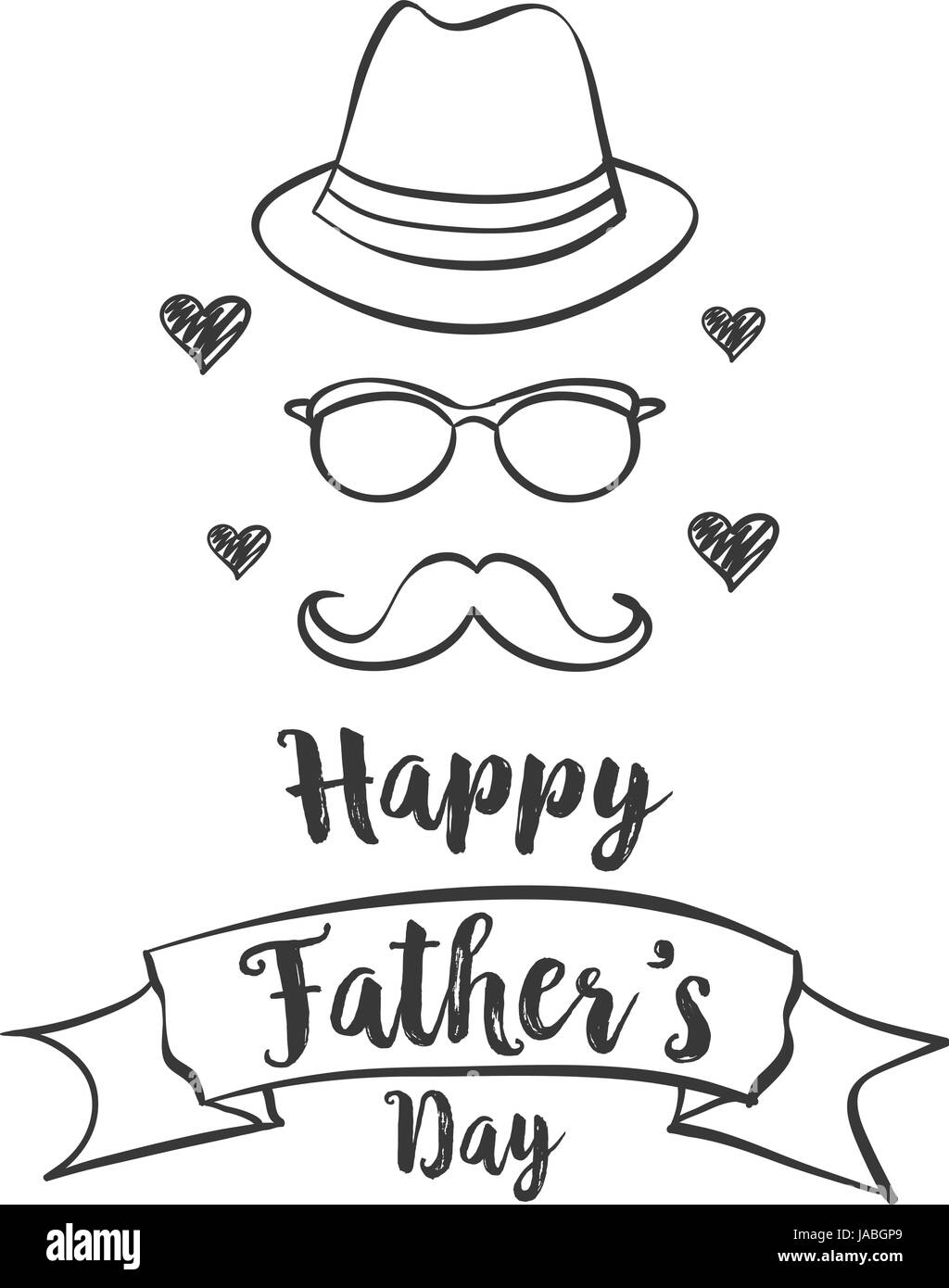 Glücklicher Vater Day Feier Stil Stock Vektor