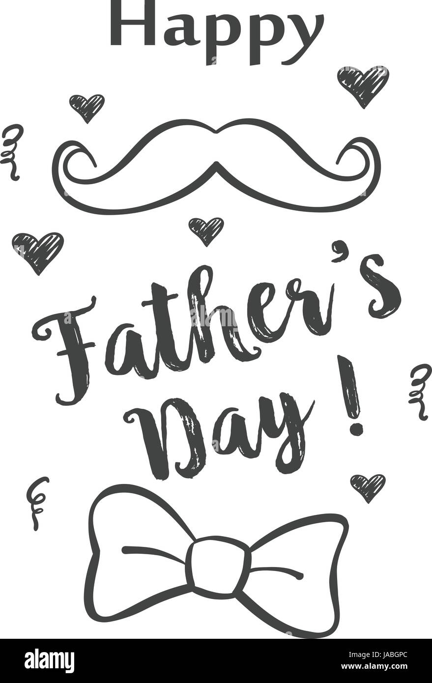 Doodle Vater Day Feier Kollektion Stock Vektor