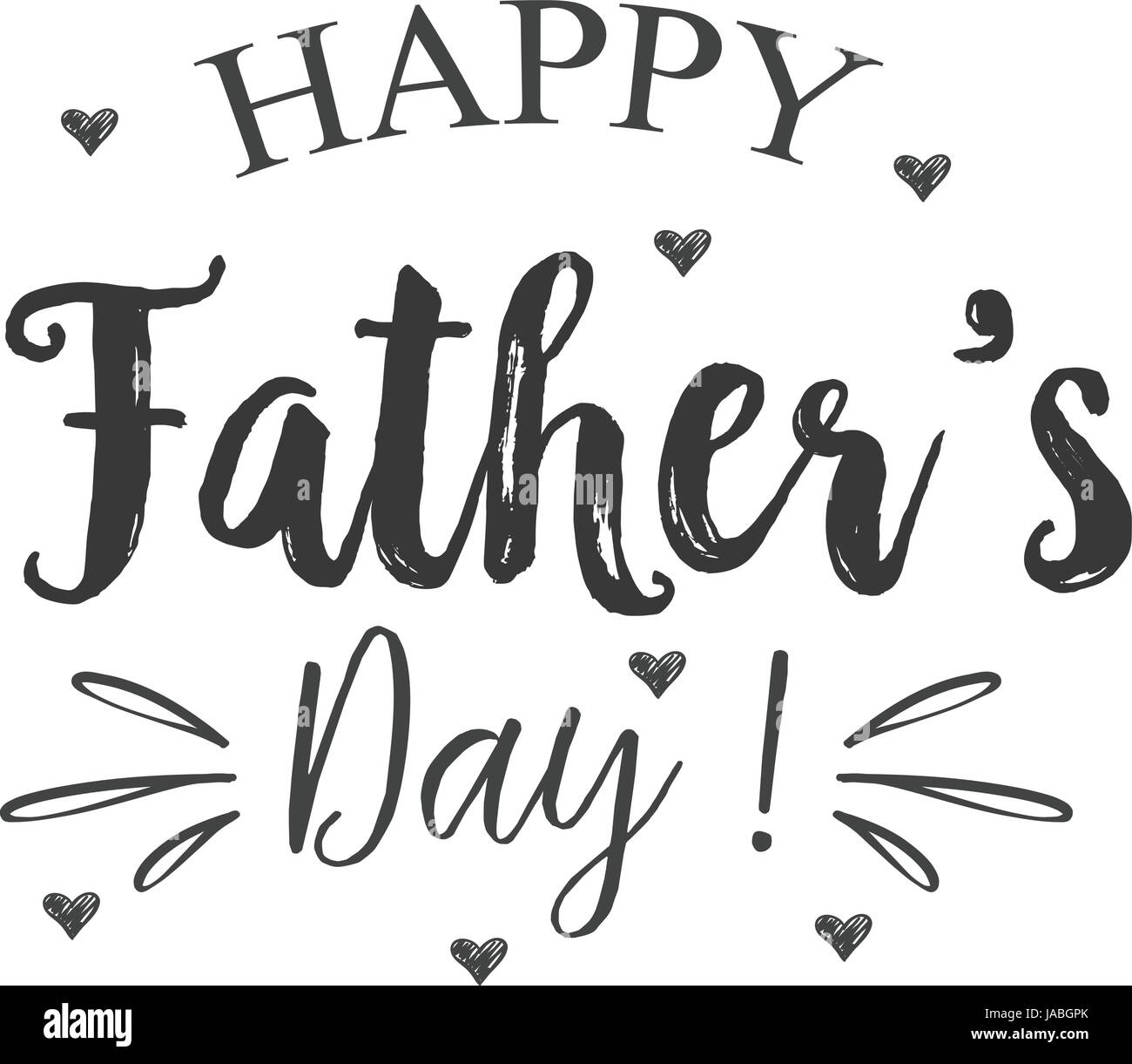 Glücklicher Vater-Tag-Stil-Design-Kollektion Stock Vektor