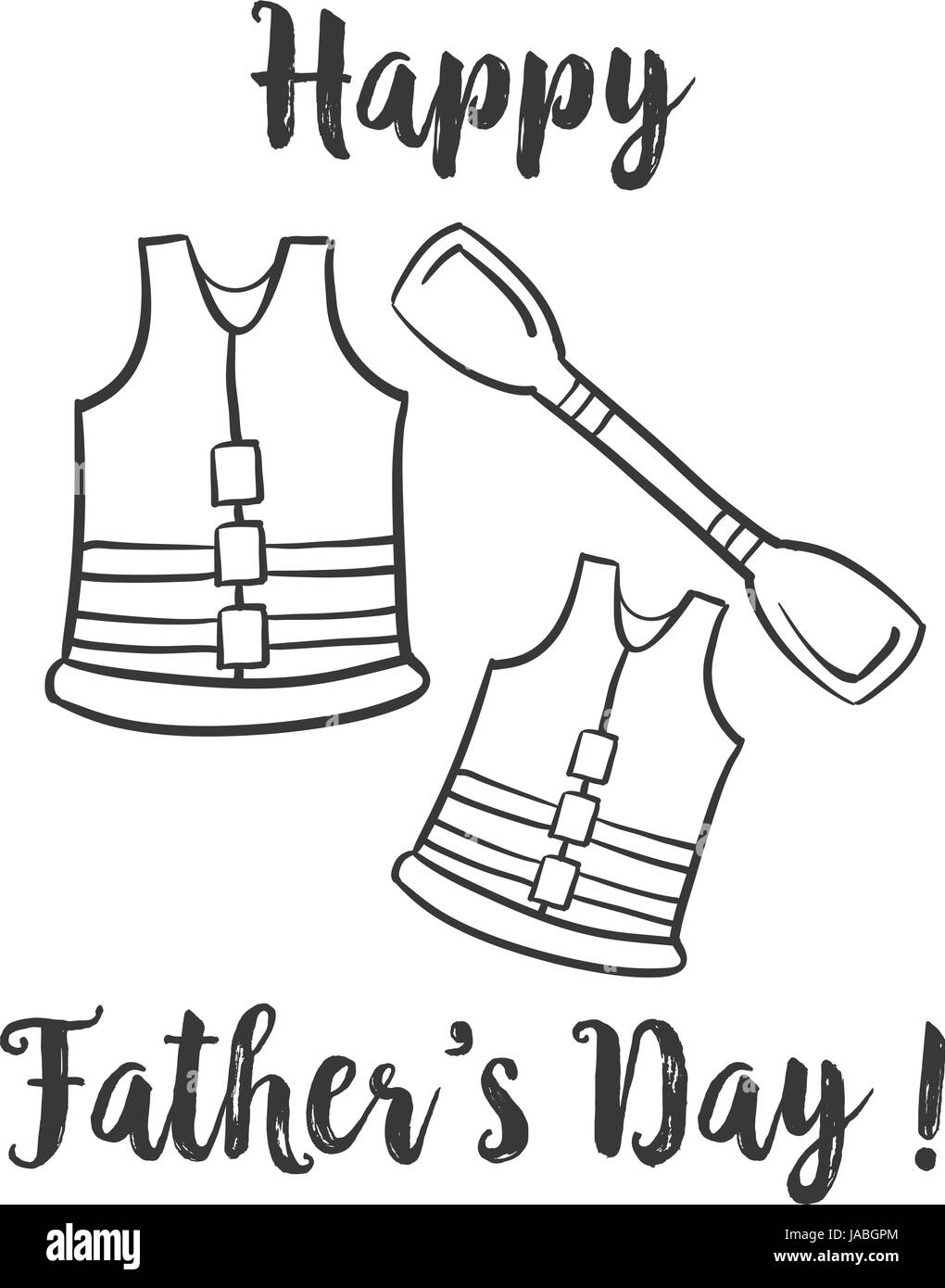 Design Hand ziehen Vater Day Feier Stock Vektor