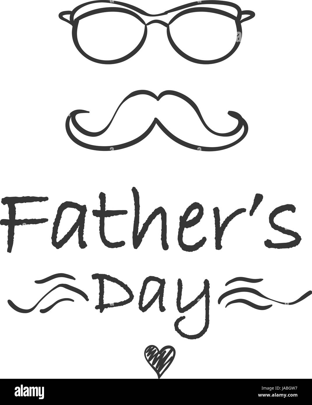 Hand zu ziehen Vater Day Feier Stil Stock Vektor