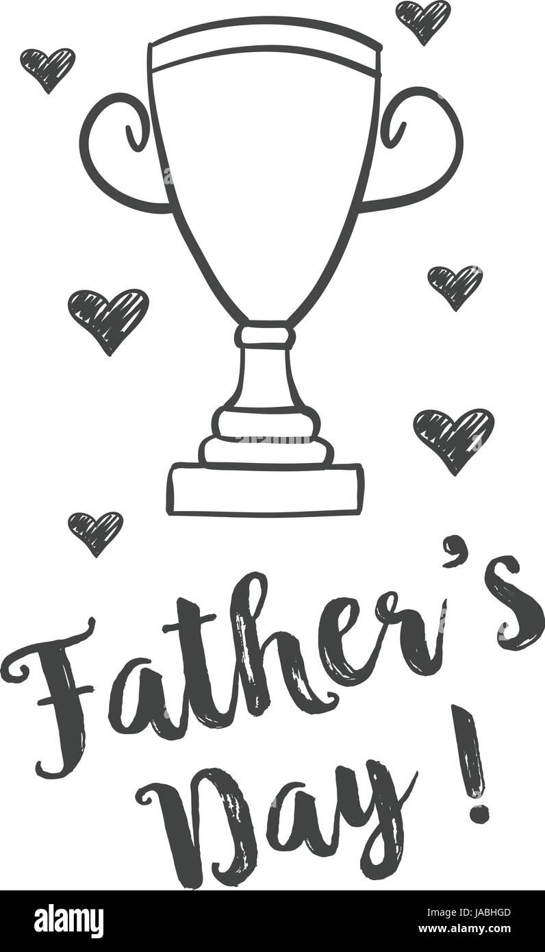 Hand zeichnen Design Vater Day Feier Stock Vektor