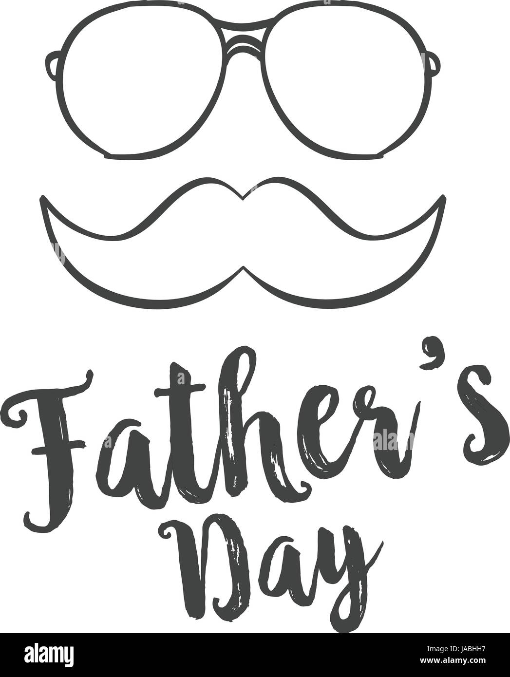 Schlichtes Design feiern Vatertag Stock Vektor