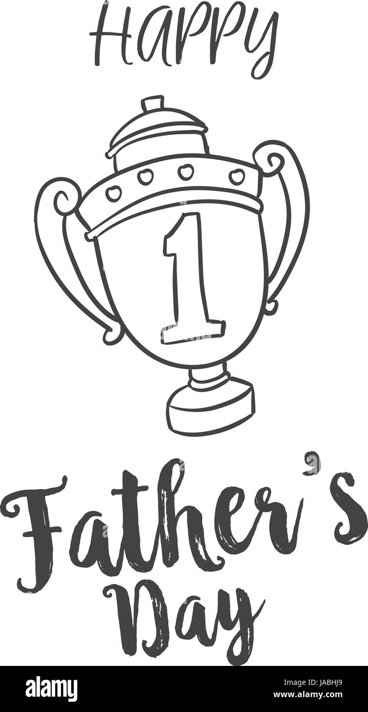 Vatertag-Hand-Draw-Design-Hintergrund Stock Vektor