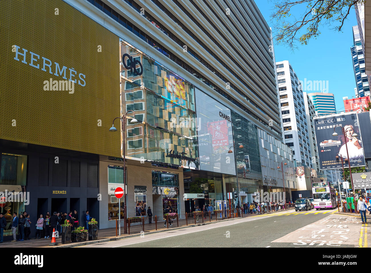 Der Canton Road in Tsim Sha Tsui, Hong Kong Stockfoto
