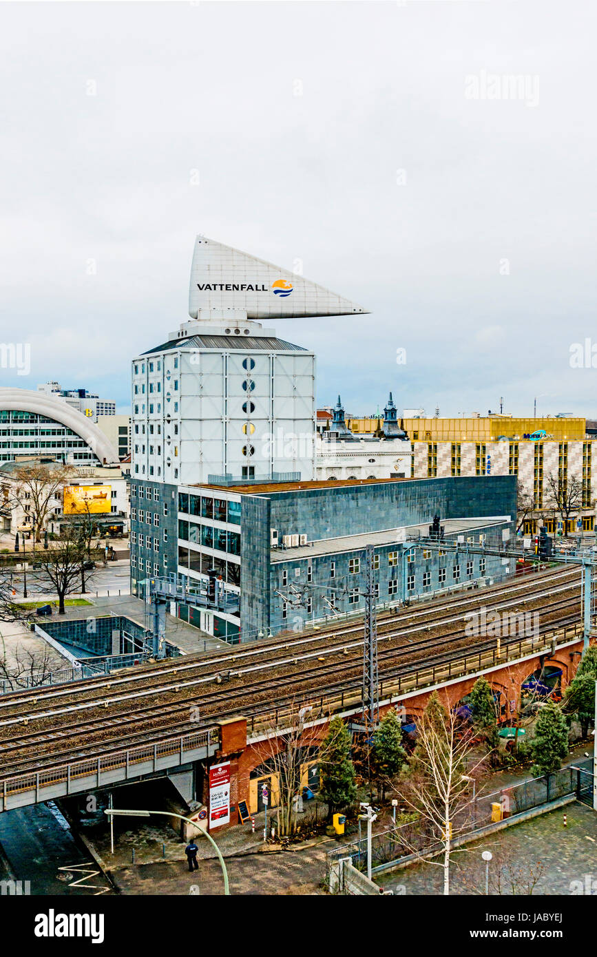 Berlin: S - Bahn Im Westen aus der Vogelschau; Berlin. S-Bahn - Vogelperspektive Stockfoto