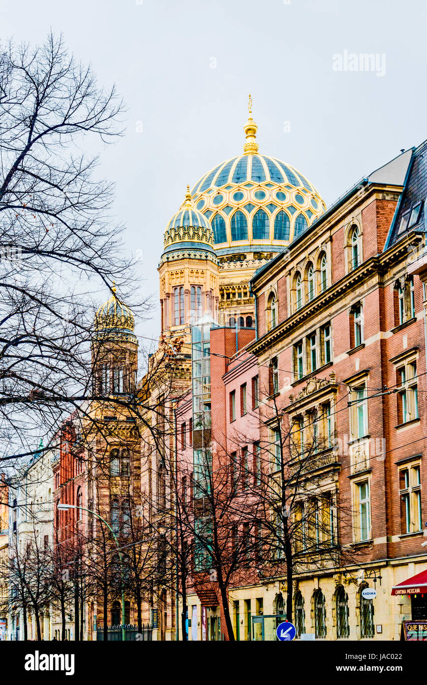 Berlin: Neue Synagoge Oranienburger Straße; Neue Synagoge Stockfoto