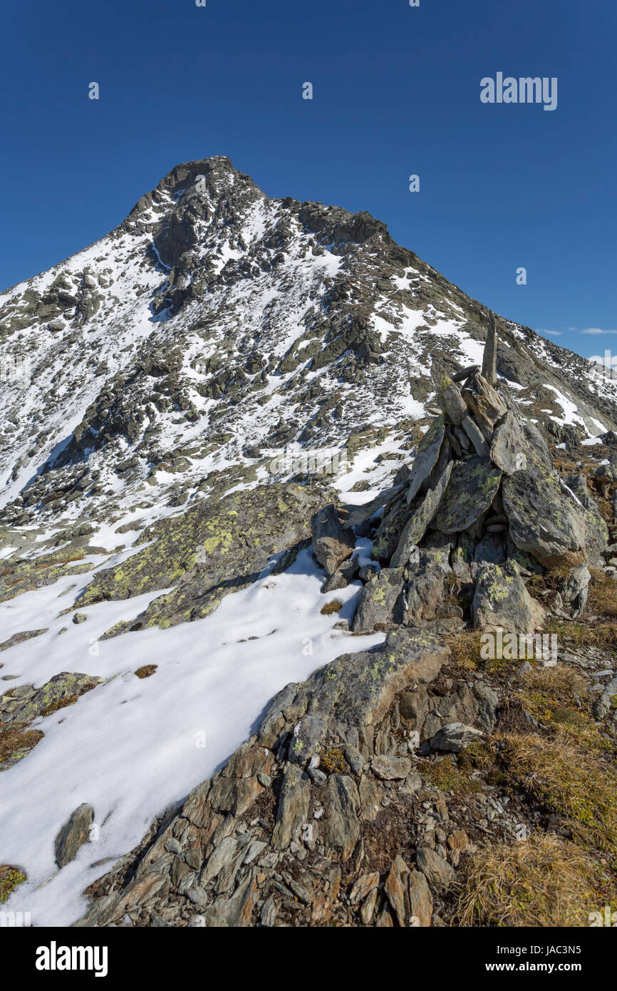 Bergwandern in Südtirol, Großer Moosstock Stockfoto