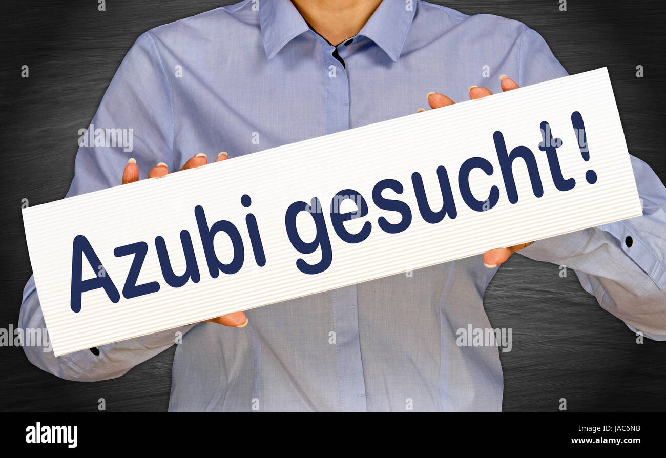 Azubi Gesucht! Stockfoto