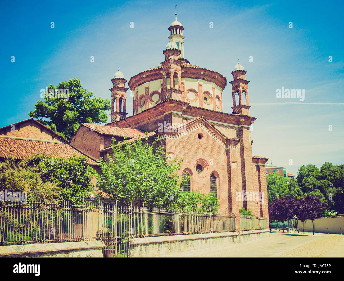 Jahrgang suchen Basilika Sant Eustorgio in Mailand, Italien Stockfoto