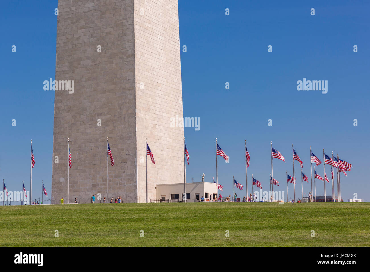WASHINGTON, DC, USA - Washington Monument, an der National Mall. Stockfoto